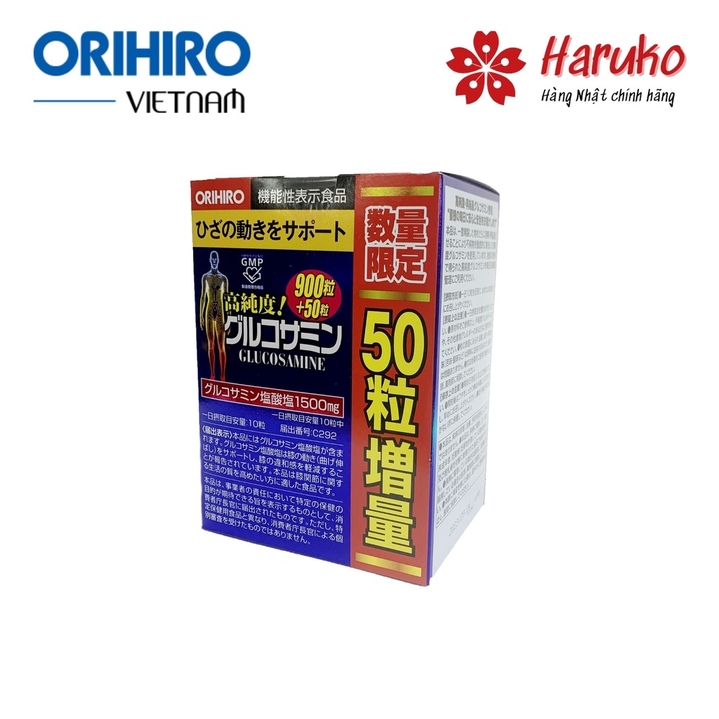 Viên uống bổ sung Glucosamine Orihiro 1500mg Nhật Bản giảm đau xương khớp 360 viên - 900 viên