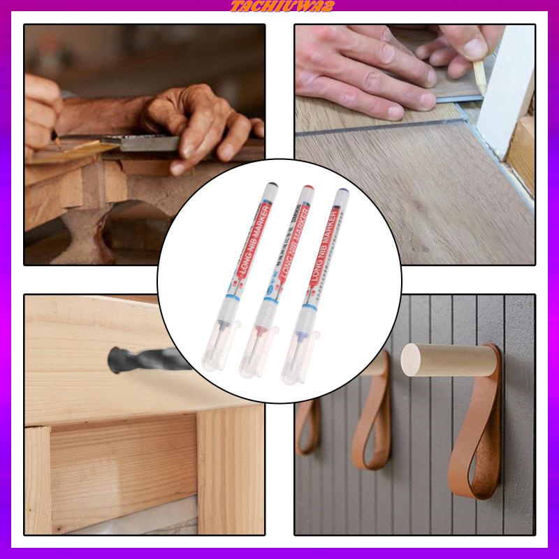 Bộ 3 Bút Đánh Dấu Lỗ Dài Đầu Sâu Tachiuwa2 Chuyên Dụng Cho Làm Gỗ