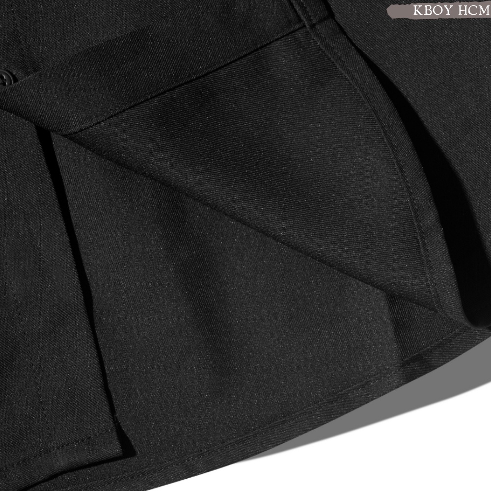 Áo sơ mi cổ bẻ Tay dài/ngắn, Hai màu trắng đen, logo ngay ngực thêu cao cấp , lịch lãm, sang trọng, Bigsize - 2837