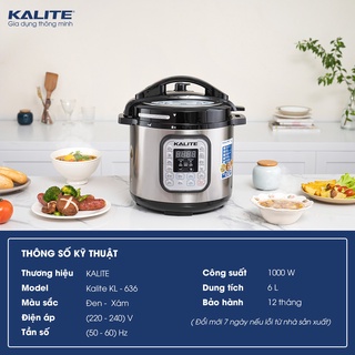 Nồi áp suất Kalite KL-636