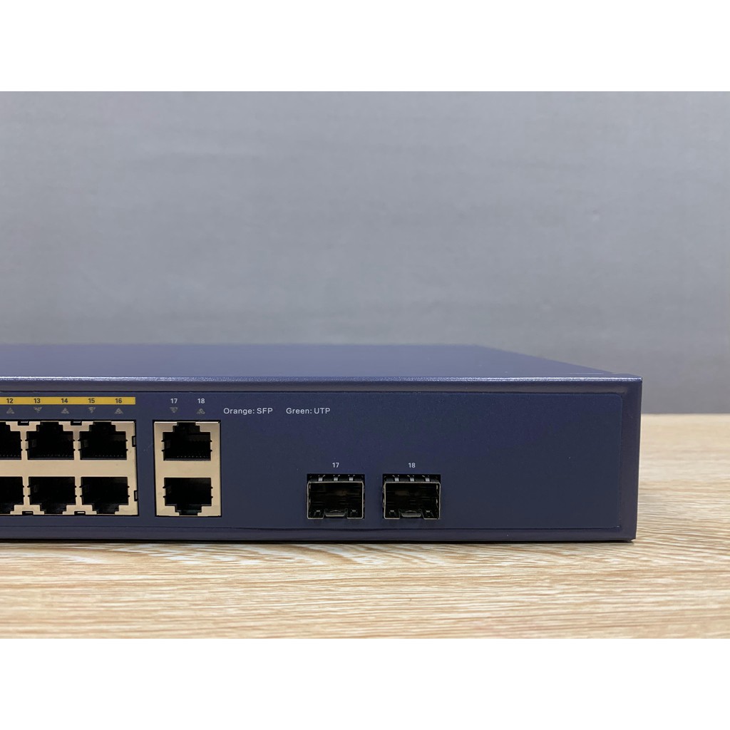 Switch PoE 16 cổng BASE-T PoE port x 2 cổng Uplink SFP Gigabit x 2 cổng GE Acorid LS7700-16P2C- 150W - Hàng Nhập Khẩu