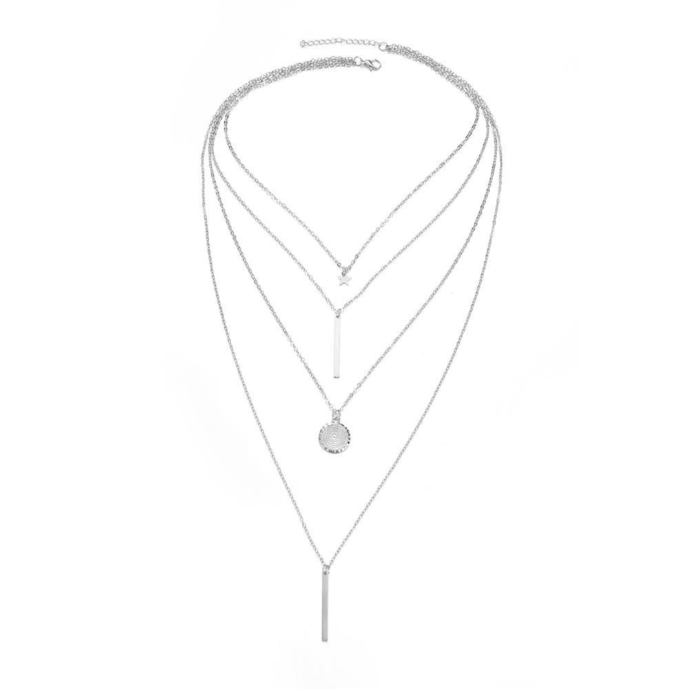 Vòng cổ Nhiều Lớp Mẫu Mới Phong Cách Boho Hình Học / Mặt Trăng / Ngôi Sao / Hình Học / Đồng Xu