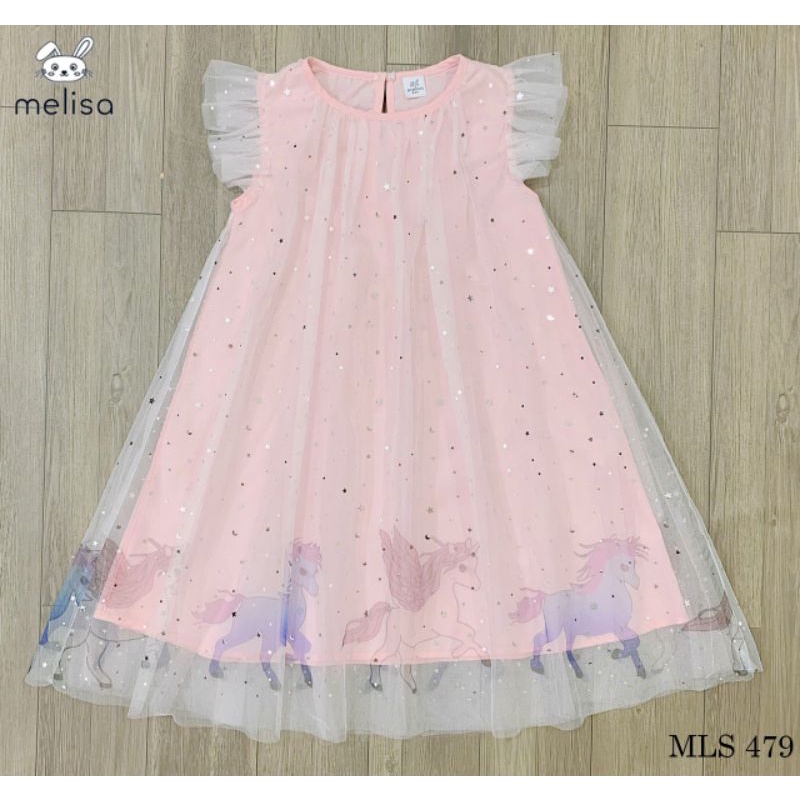 Đầm công chúa ngựa pony voan lưới đính ngôi sao bồng bềnh tiểu thư 1-10y