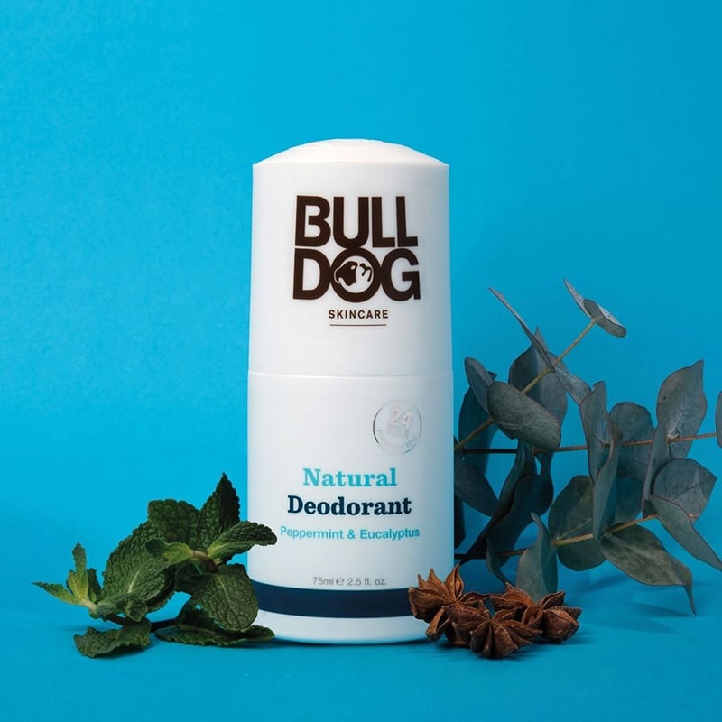 Lăn Khử Mùi Cho Nam BULLDOG Peppermint &amp; Eucalyptus Natural Deodorant - 75ml - Hàng Chính Hãng