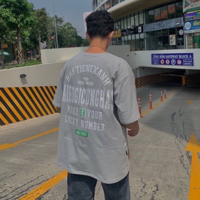 Áo Thun Tay Lỡ Phông Unisex Nam Nữ Chất Cotton Thấm Hút Mồ Hôi Thêu Lucky Number R13 Local Brand Chính Hãng BATIXA