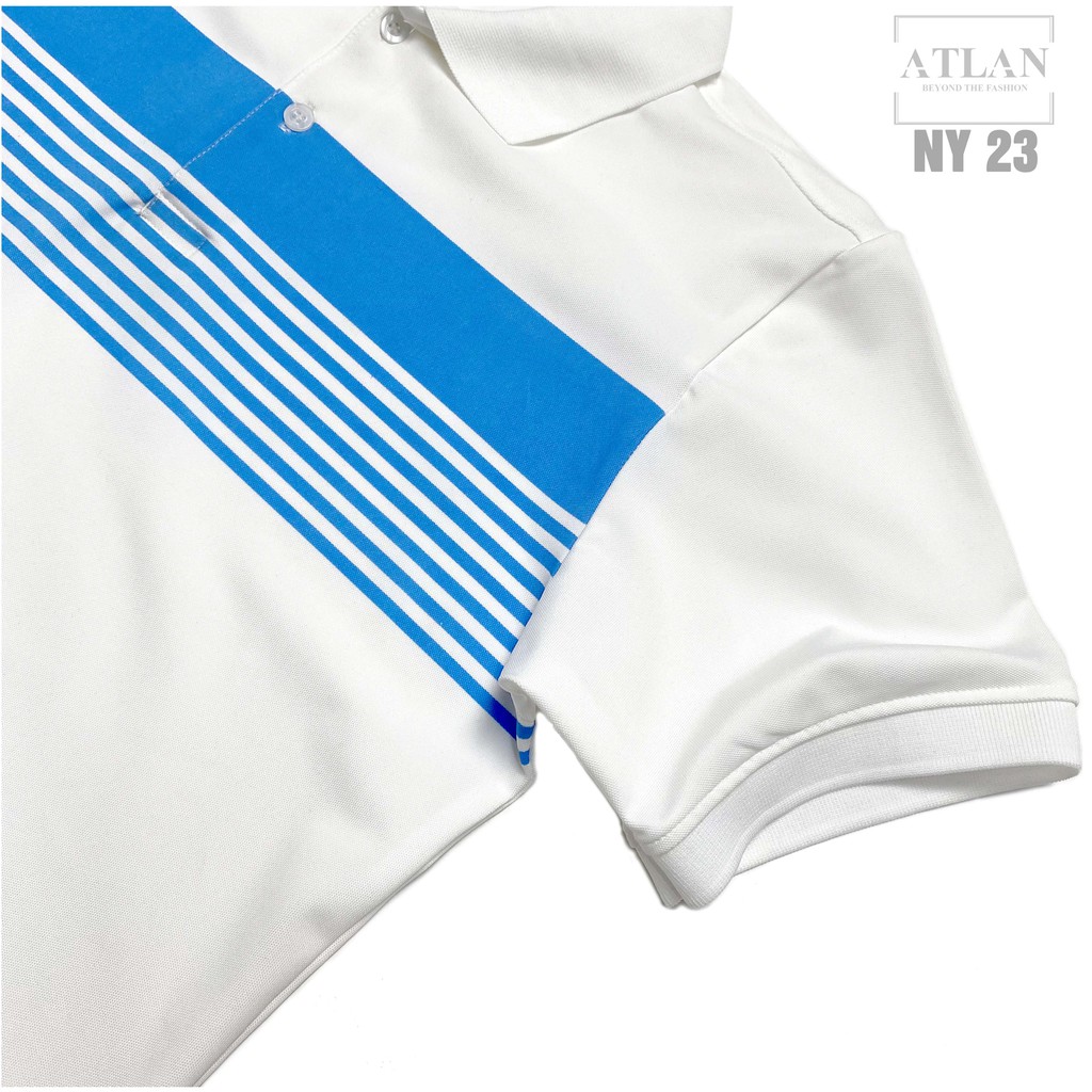 Áo Polo Nam 💖 𝘍𝘳𝘦𝘦𝘴𝘩𝘪𝘱 💖 Áo Thun Nam Trắng Sọc Xanh Biển Nhạt - NY23 | BigBuy360 - bigbuy360.vn