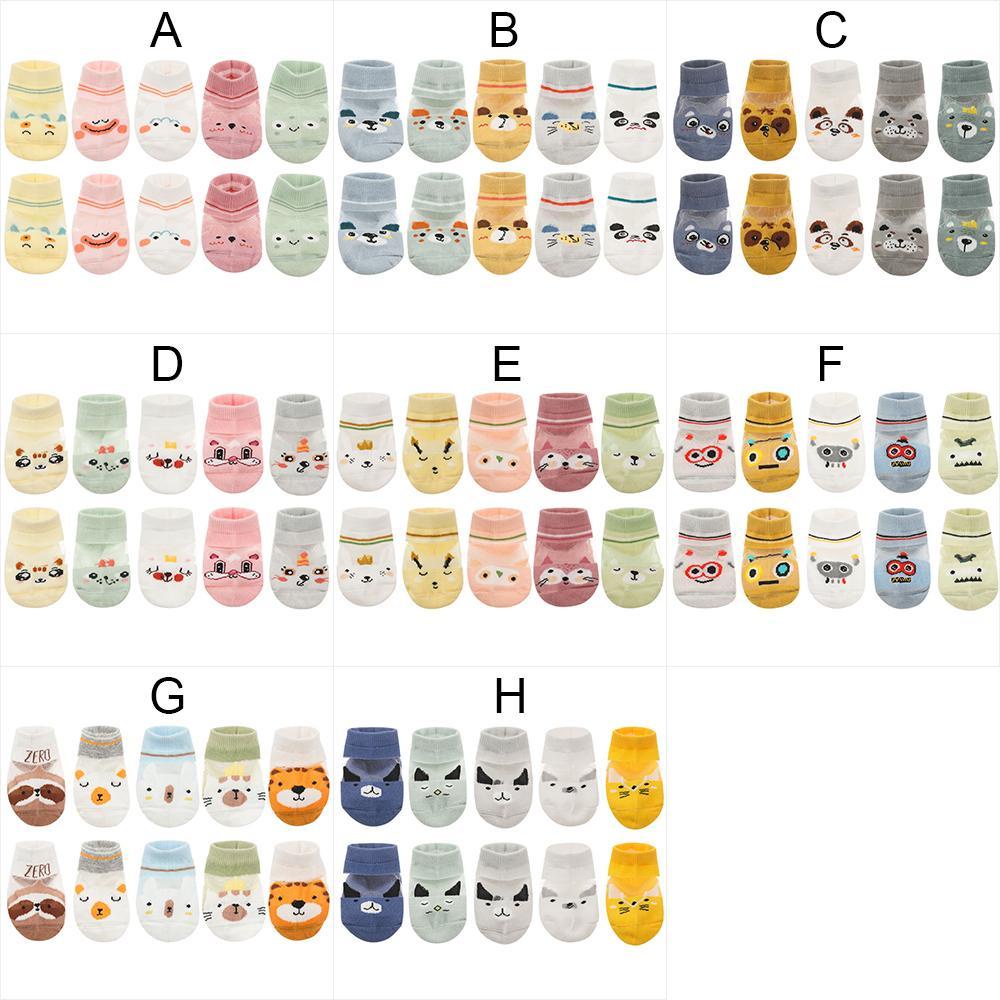 Set 5 Đôi Vớ Cotton Dễ Thương Cho Bé 0-3 Tuổi