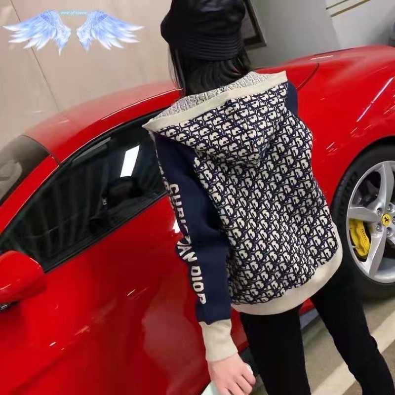 Áo Khoác Len Mũ Dio