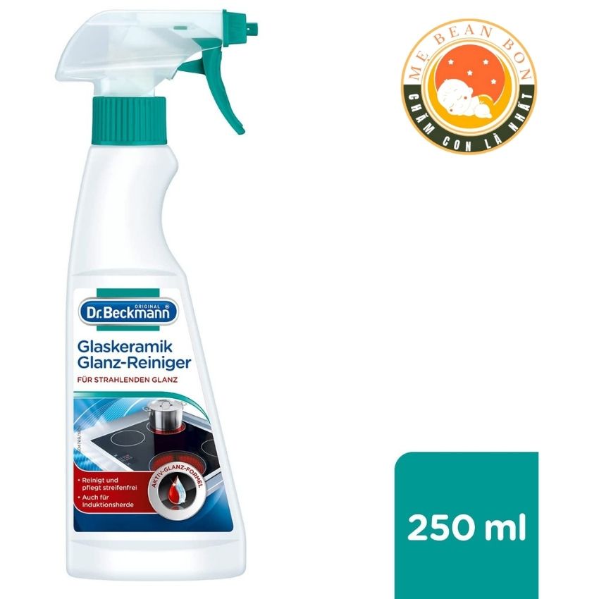 Xịt Tẩy dầu mỡ Dr.Beckmann Đức 250ml tẩy sạch bếp từ, bếp ga, máy hút mùi, tường ốp, chậu rửa bát an toàn tiện lợi