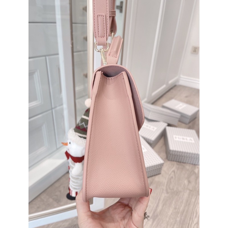 Túi F quai cầm sz 23cm kèm dây da đeo chéo