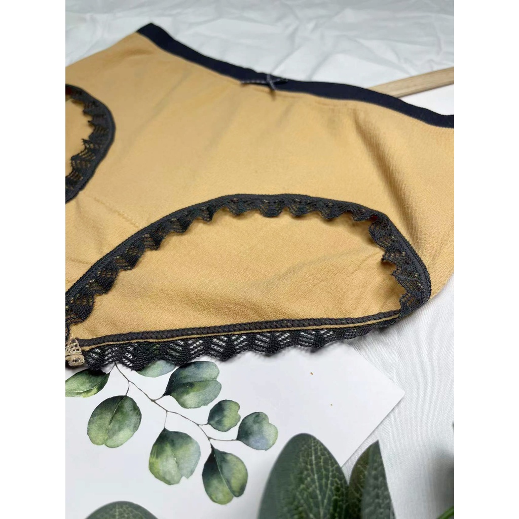 Quần Lót Nữ khe nữ Viền Ren Gợi Cảm Quần lót cotton Freesize tăm mịn