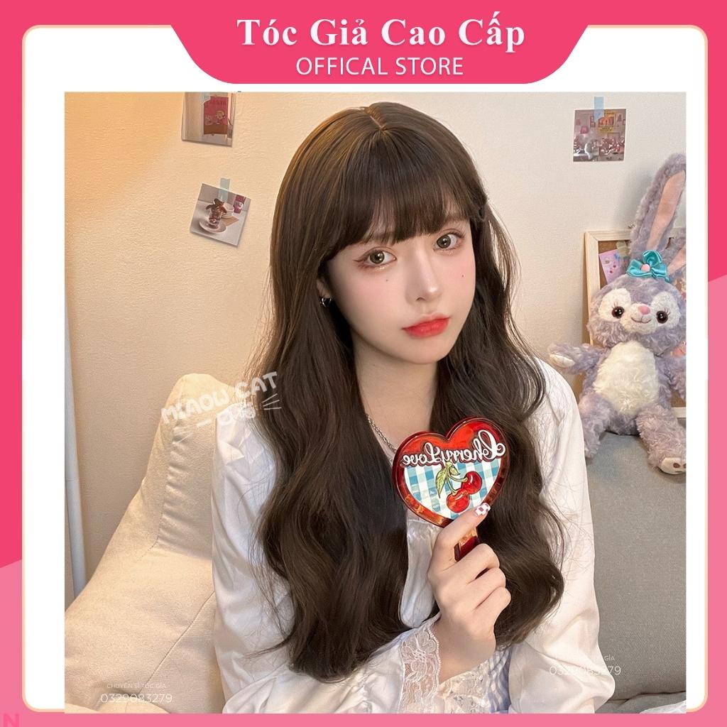Tóc giả xoăn ❤️FREESHIP❤️ nguyên đầu xoăn dài tơ cao cấp, c8289