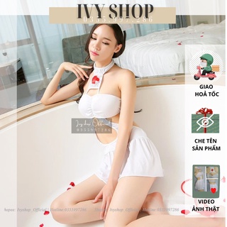 Bộ đồ ngủ cosplay y tá chăm chỉ, váy ngủ cosplay y tế gợi cảM trắng tinh khôi - YTA003 TKVN