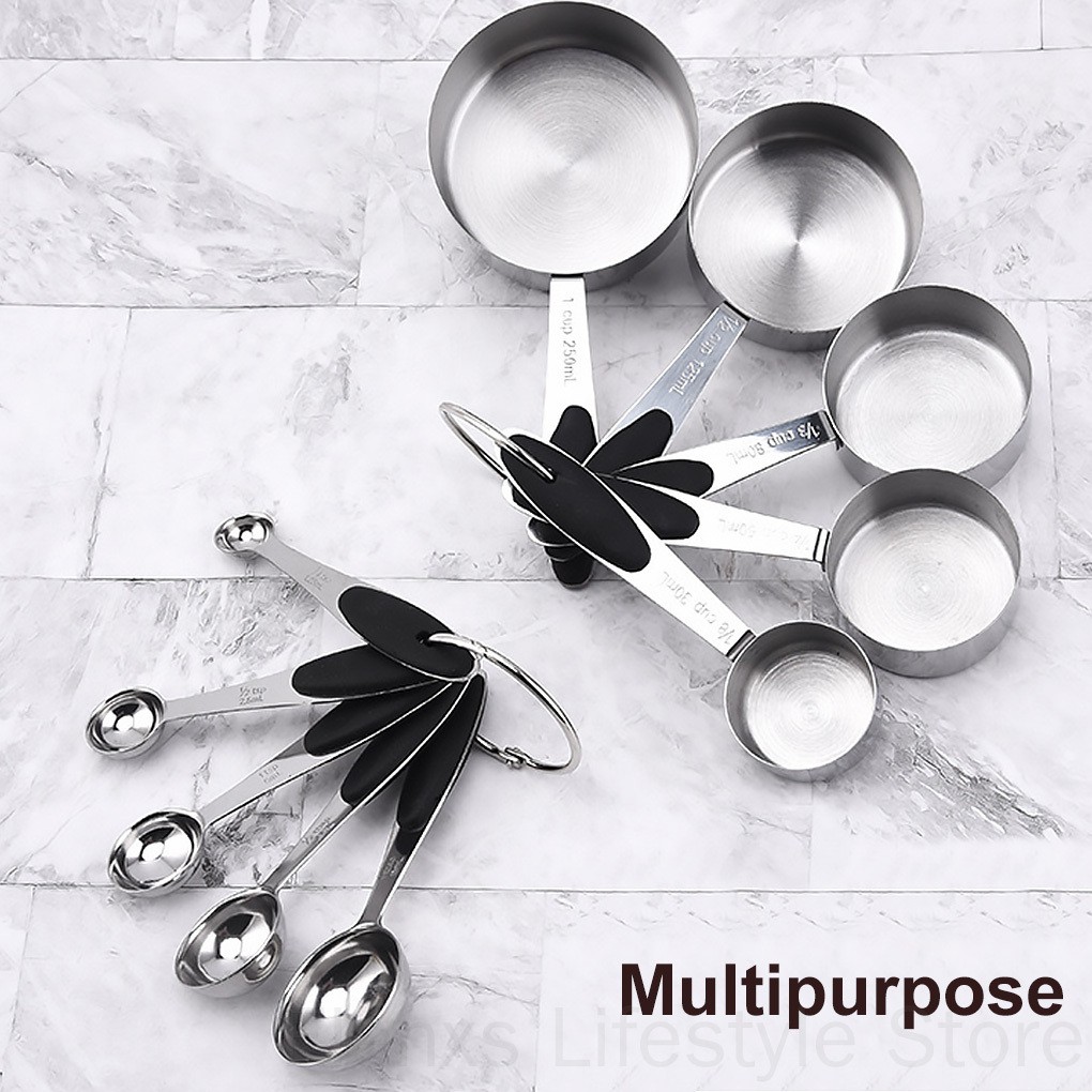 Bộ 10 Muỗng Đo Lường Chất Liệu Thép Không Gỉ
