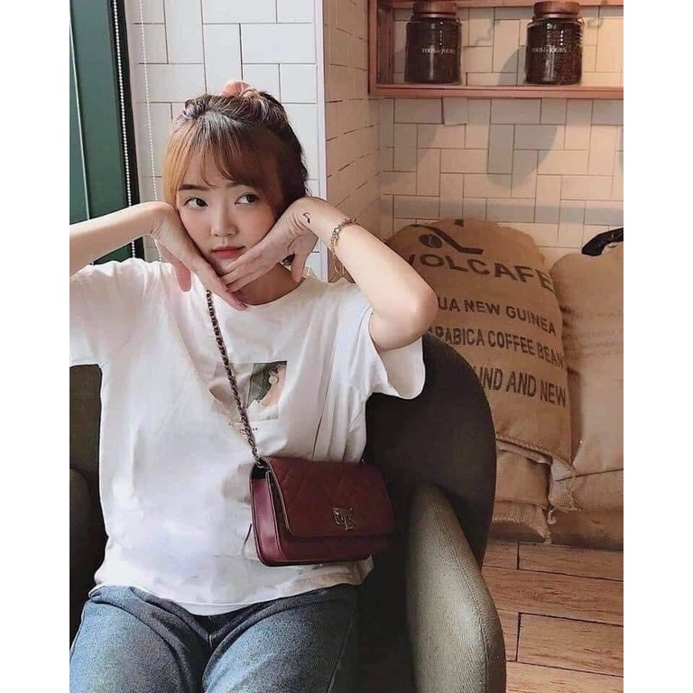 Túi xách trần trám CK2-70700460 đỏ đô