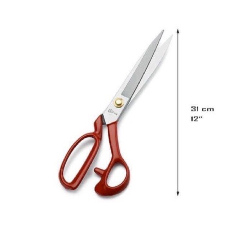 Kéo Cắt Vải. kéo cắt vải màu đỏ hãng pin. Hàng Chính Hãng. mua kéo cắt vải tặng kéo bấm.Kéo cắt vải size 10",11",12" in
