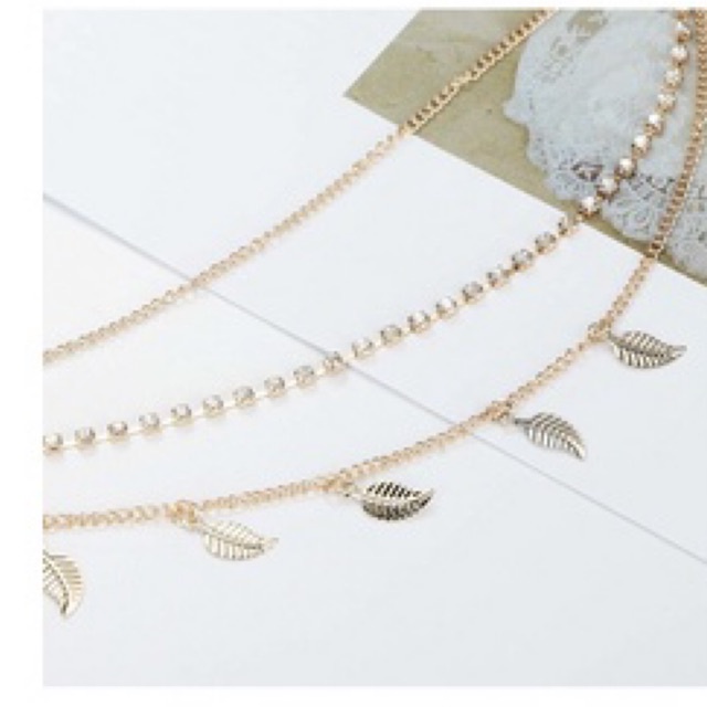 Dây Đeo Đầu Boho Noire hình lá đi Rave đi biển