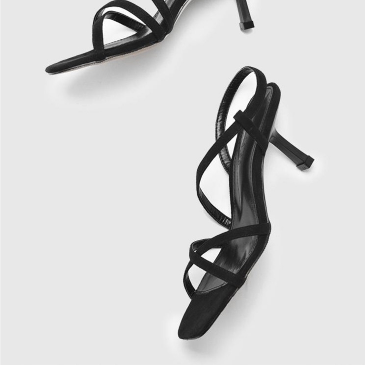 Sandal cao gót nhọn 7P quý phái BBS20