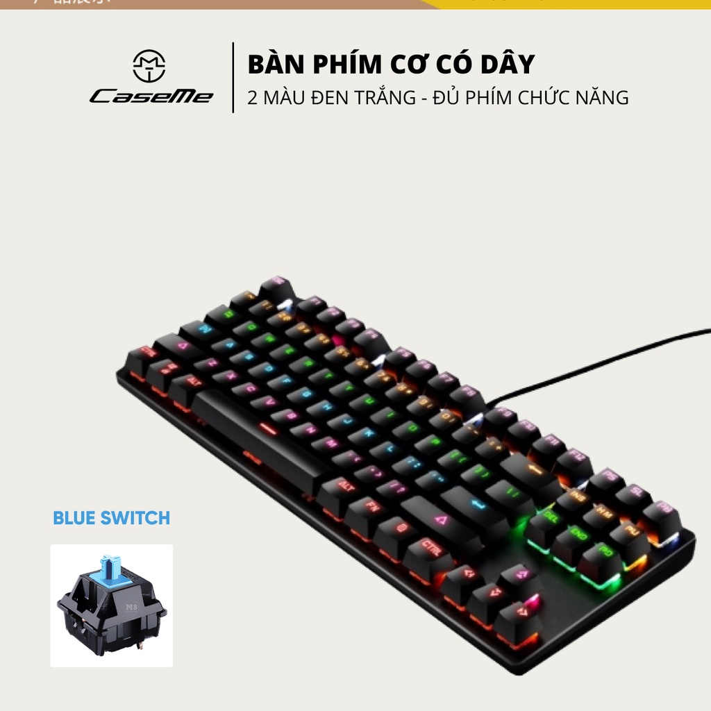 Bàn phím cơ có dây K550 cao cấp dành cho văn phòng, chơi game - Bàn phím cơ kết nối USB layout 87 phím chức năng