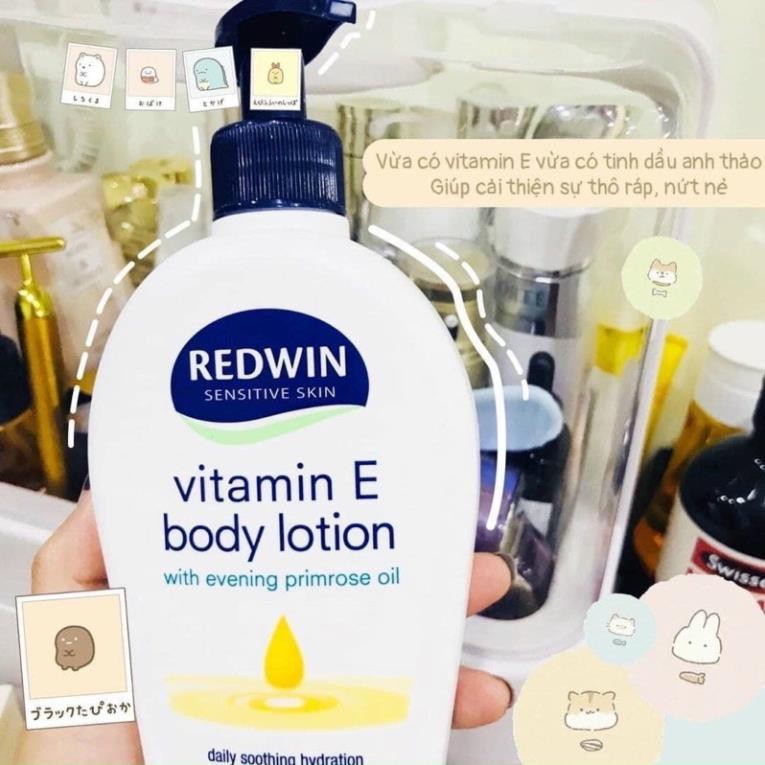 Sữa Dưỡng Thể Body Lotion Redwin Úc 400ML - Sữa Dưỡng Ẩm, Sáng Da Vitamin E Redwin Úc