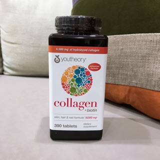 viên uống Youtheory Collagen Skin, Hair & Nail mẫu mới thêm biotin 3000 mg