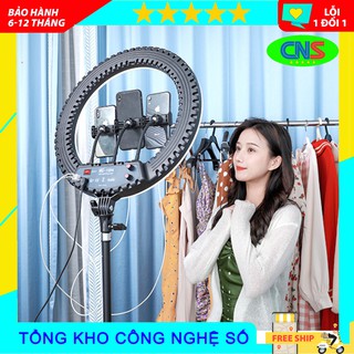 bộ đèn livestream 45cm kèm 3 kẹp, đèn spa, phun xăm, livestream 3 chế độ sáng hỗ trợ trang điểm, quay phim