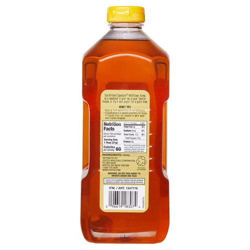 Mật Ong Hữu Cơ Kirkland Signature Organic Raw Honey 2.27kg. Date :12/2022