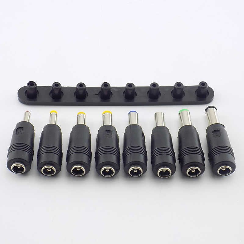 8 cái AC DC 5.5X 2.1 MM Đầu nối Jack cắm Jack cái Nữ TO 6.3 6.0 5.5 4.8 4.0 3.5mm 2.5 2.1 1.7 1.35mm Male Power Adapter