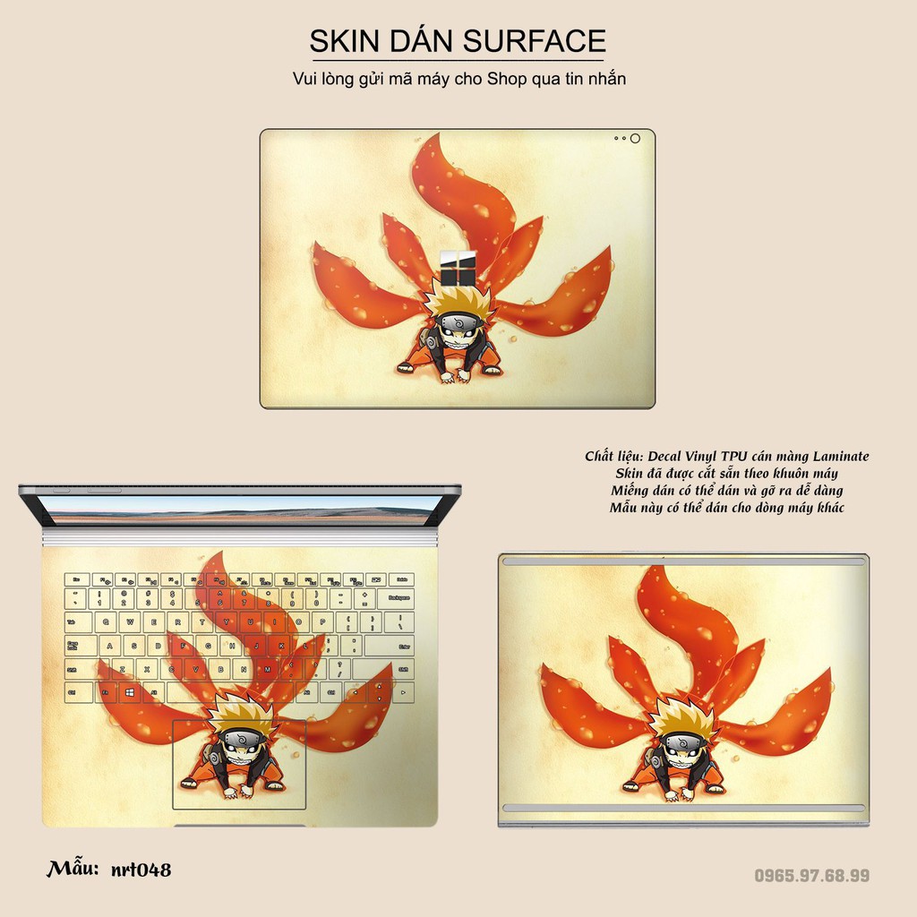 Miếng dán Skin bảo vệ mặt lưng Surface Pro 2/ Pro 3/ Pro 4/ Pro 5/ Pro 6/Pro 7/Pro X / Surface Go /Book in hình sưu tầm