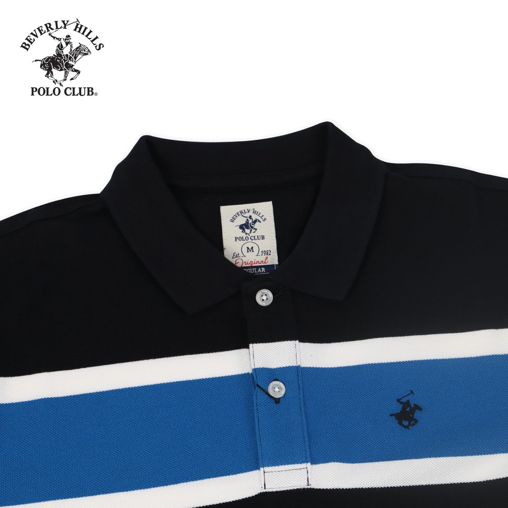 Beverly Hills Polo Club - Áo polo Ngắn tay Nam Regularfit Đen BK- BHPC PMRSS20TL062