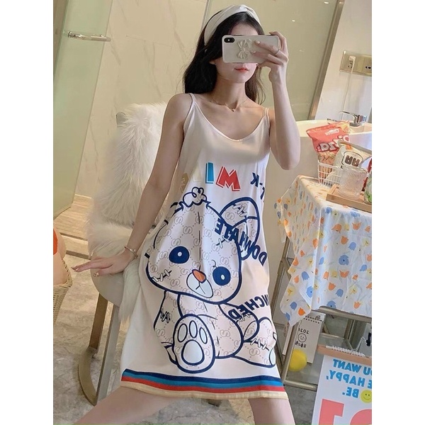 Đầm Váy Ngủ Dây Bản To Xoè