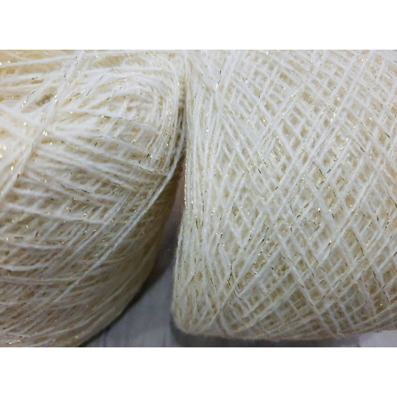 100gr Len Sợi merino nhủ kim tuyến