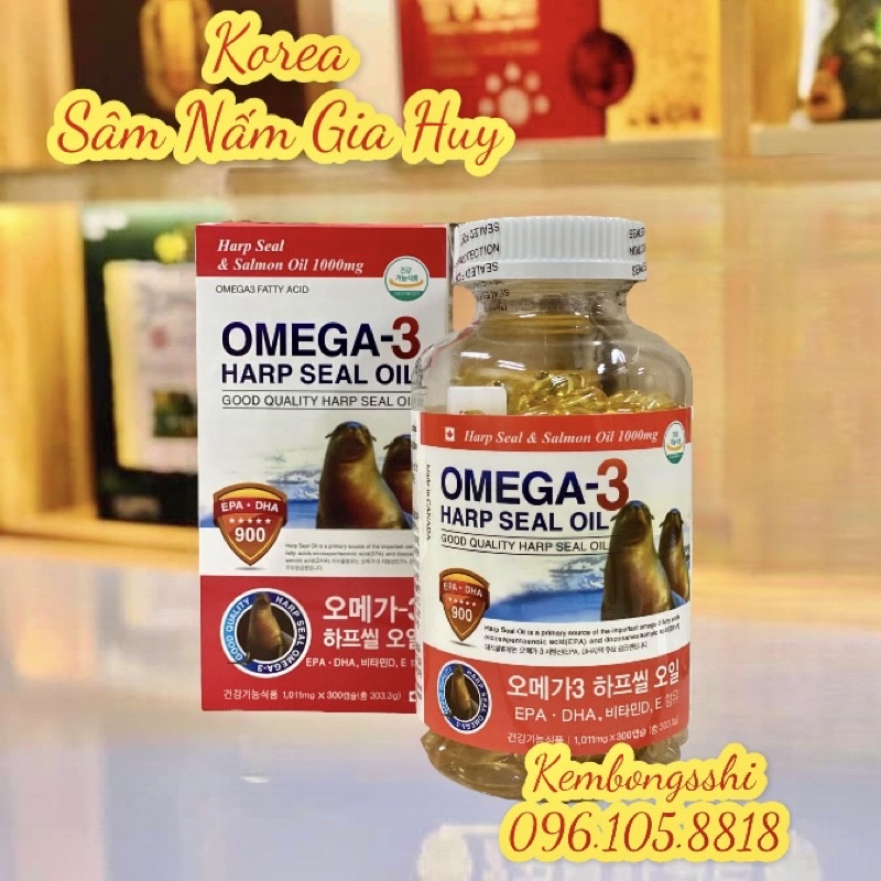 [HÀNG DATE MỚI] Dầu cá hải cẩu 3 mega bổ sung DHA, Hộp Đỏ 300 Viên