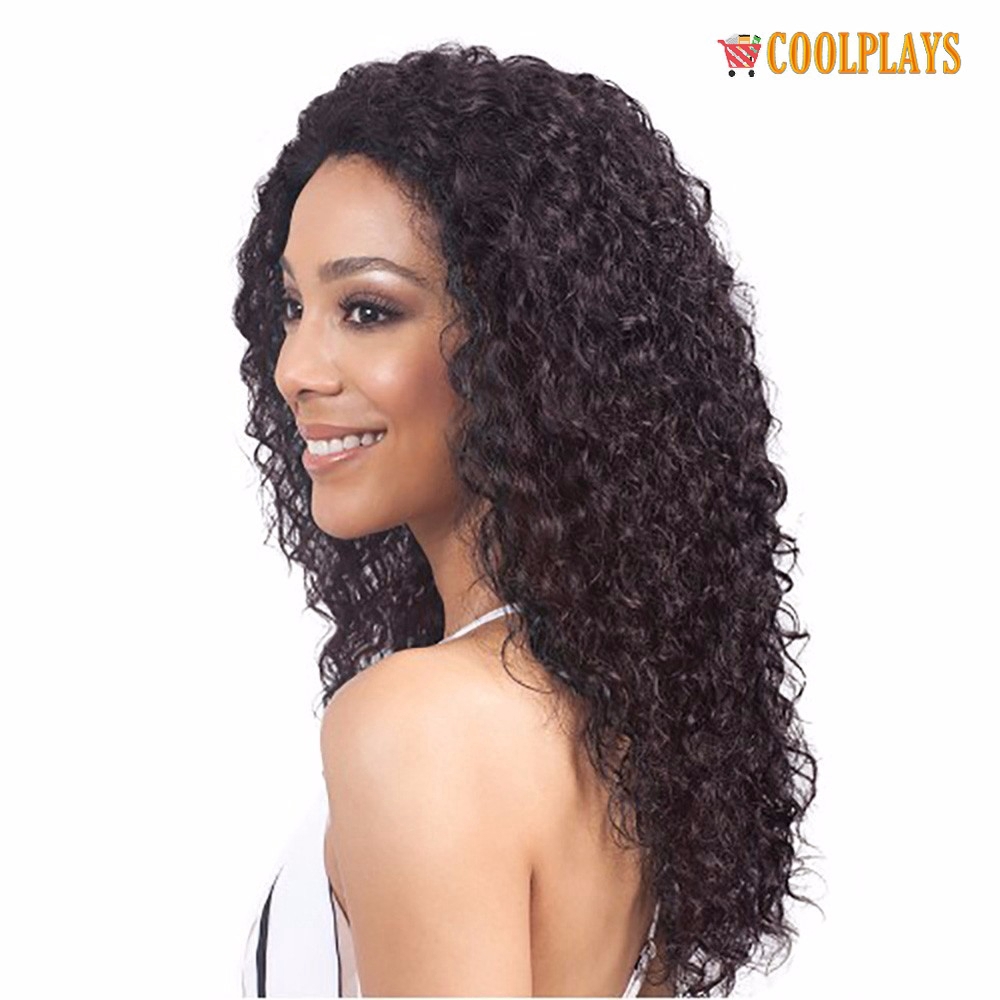 Coolplays Curly Wig Brazilian Lace Front Human Hair Wigswith  Elastic Buckle, Rear Elastic Buckle