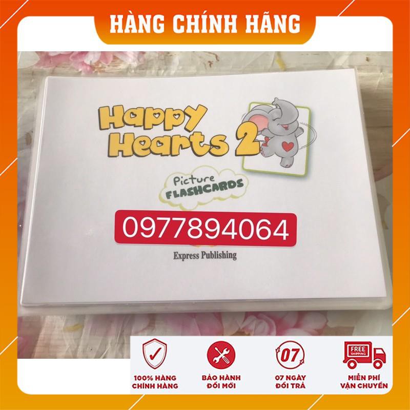 Flashcards Happy Hearts 2 ép plastic bền đẹp💯giáo cụ dạy học phải có cho giáo viên Tiếng Anh❤️