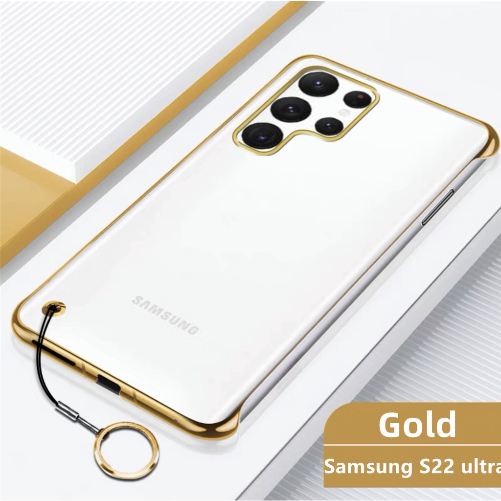 Ốp Điện Thoại PC Cứng Trong Suốt Không Viền Cho Samsung S22 S21 fe S20 S10 Plus Note 10 20 Ultra