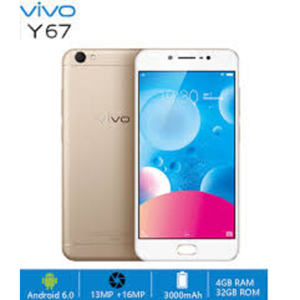 điện thoại Vivo Y67 2sim ram 4G/32G mới Chính hãng, màn hình 5.5inch, chiến PUBG/Free Fire mượt