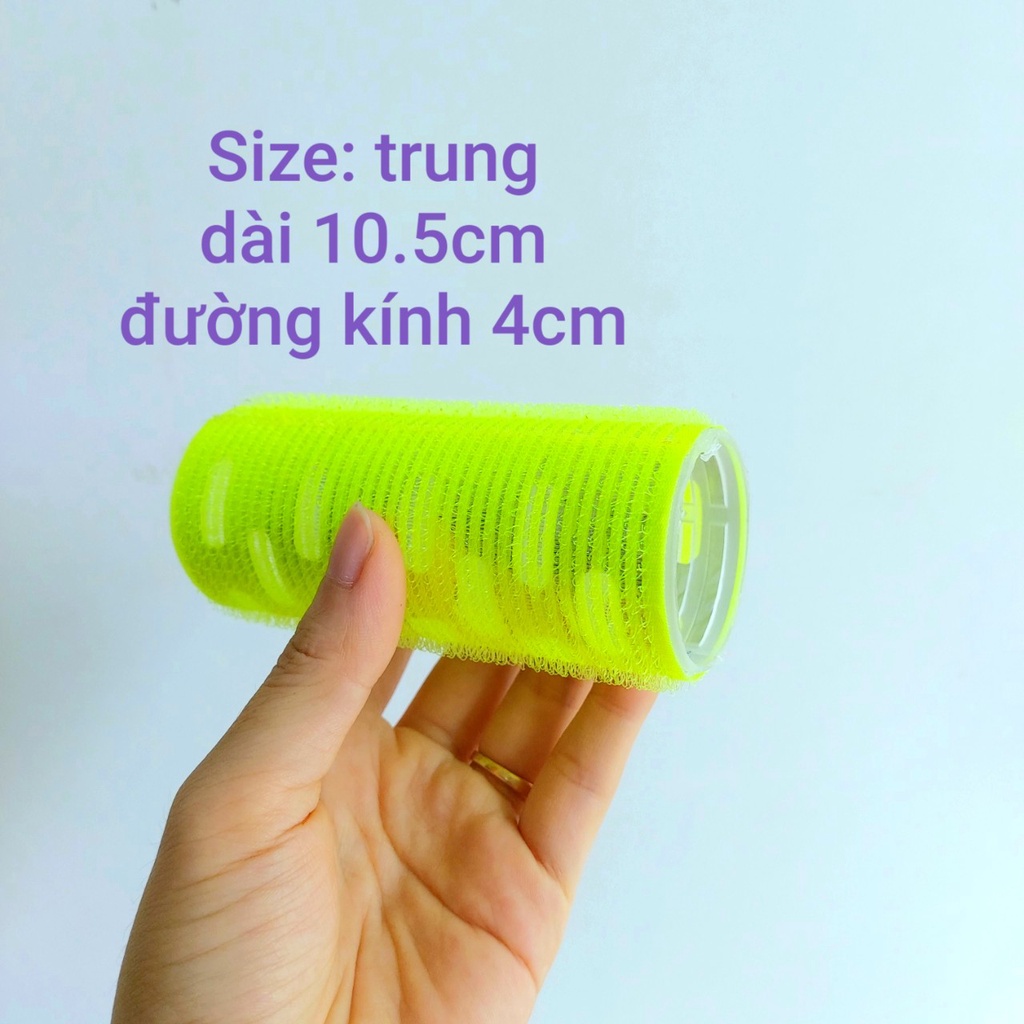 Lô cuốn tóc, cuốn mái Hàn Quốc lõi Nhôm to dài tự dính nhiều size