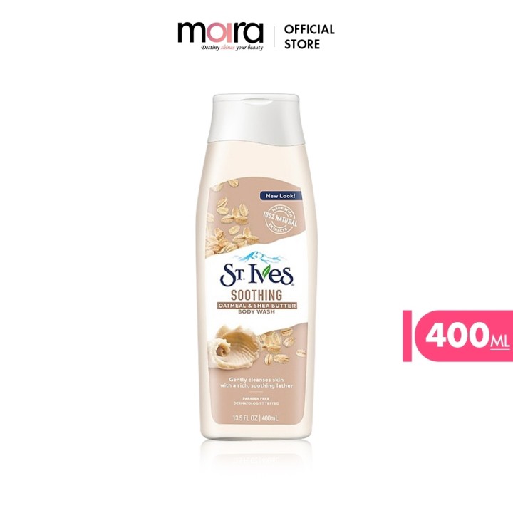 Sữa tắm dưỡng da St.Ives Yến Mạch và Bơ Soothing Oatmeal & Shea Butter 400ml