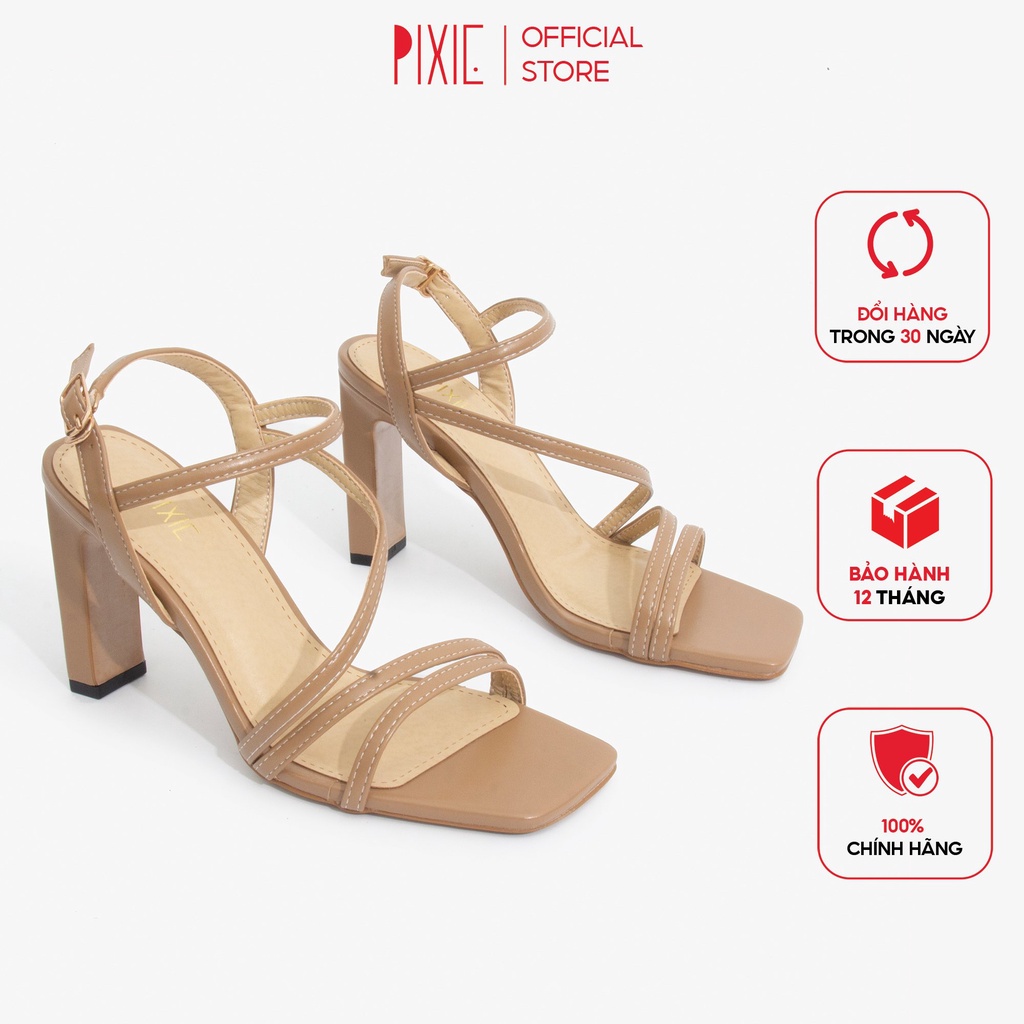 Giày Sandal Cao Gót 9cm Quai Mảnh Pixie X864