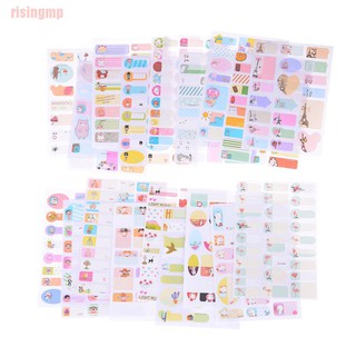 Risingmp☪ Removable Book Notebook Index Name Sticker Label Writable School Supply