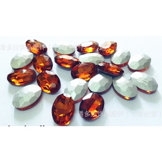Đá Oval Hồng Kong 10 viên/18k (đá sáng đẹp)