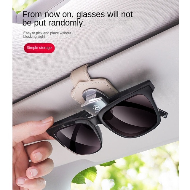 Kẹp Giữ Mắt Kính Hình Tam Giác Đa Năng Cho Xe Hơi Mercedes-Benz GLA GLE GLC GLB