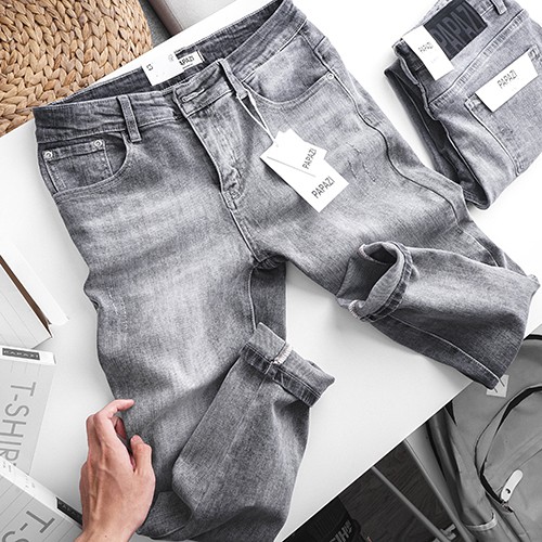 HÀNG NHẬP KHẨU -  Quần jean nam thiết kế slimfit 2020 tone màu xám bạc nổi bật , bụi bặm và cá tính - Quần bò thời trang