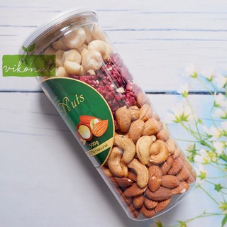 Mix hạt 4 loại nhân Óc chó Đỏ, Macca, Hạnh nhân, Hạt điều [500gr]