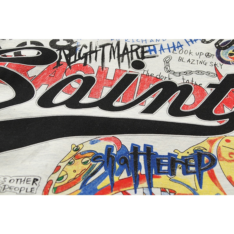 Áo Khoác Hoodie Chui Đầu In Họa Tiết Graffiti Thời Trang Thu Đông 2022