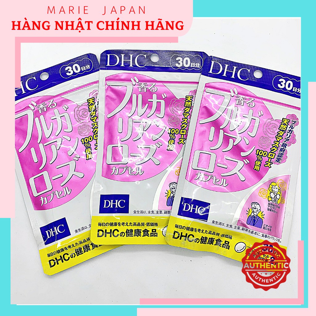 Viên Uống DHC Thơm Body Hương Hoa Hồng Bulgarian Rose Capsule Gói 30 Ngày