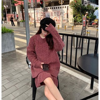 (HÀNG ORDER) Set váy len lông vặn thừng đuôi cá GNCM2