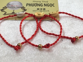 Vòng tay chỉ đỏ mix bạc ta