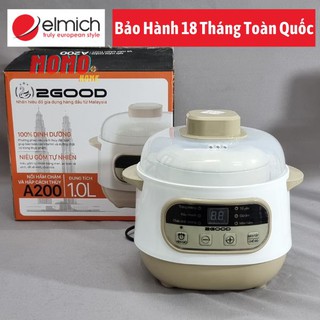 Nồi nấu chậm,nồi hầm, chưng yến, ninh cháo kiểu nhật đa năng 2GOOD - A200 dung tích 1l